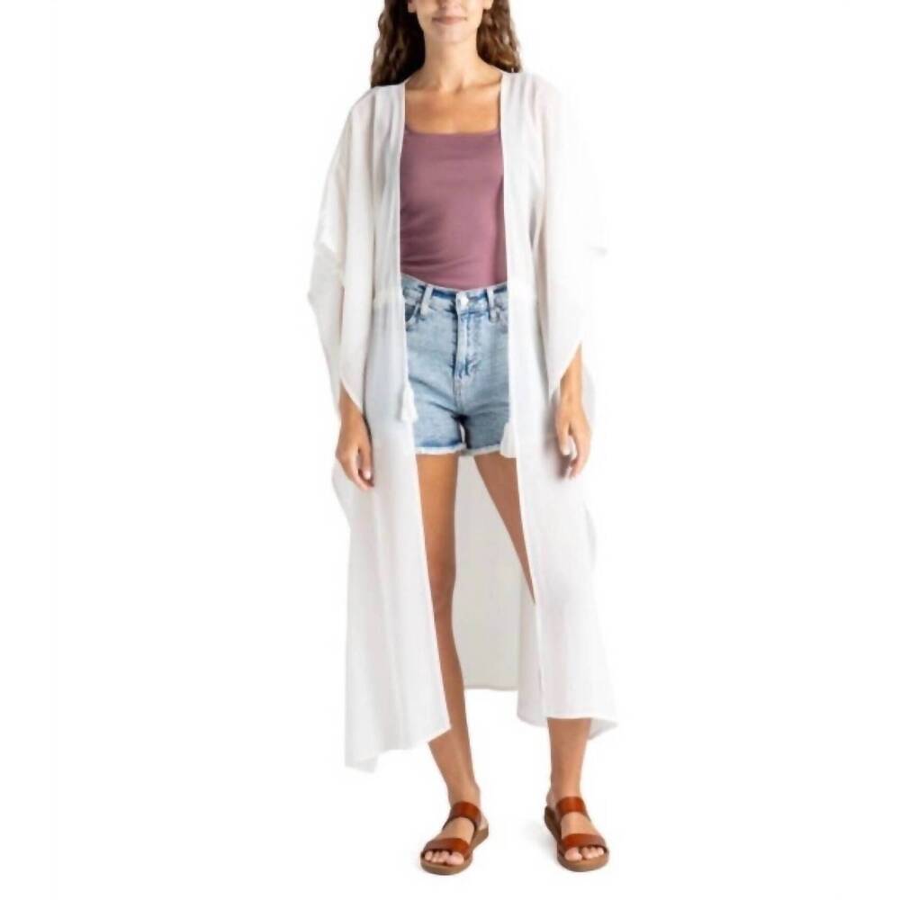 NEW ALLTHREADS riviera chiffon wrap in white